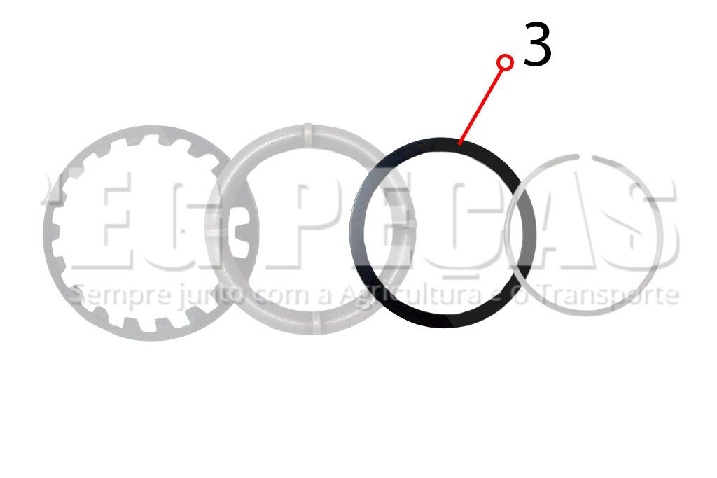 Fotografia da peça 71075 Arruela Lisa do KIT 72250 - Sachs 380mm